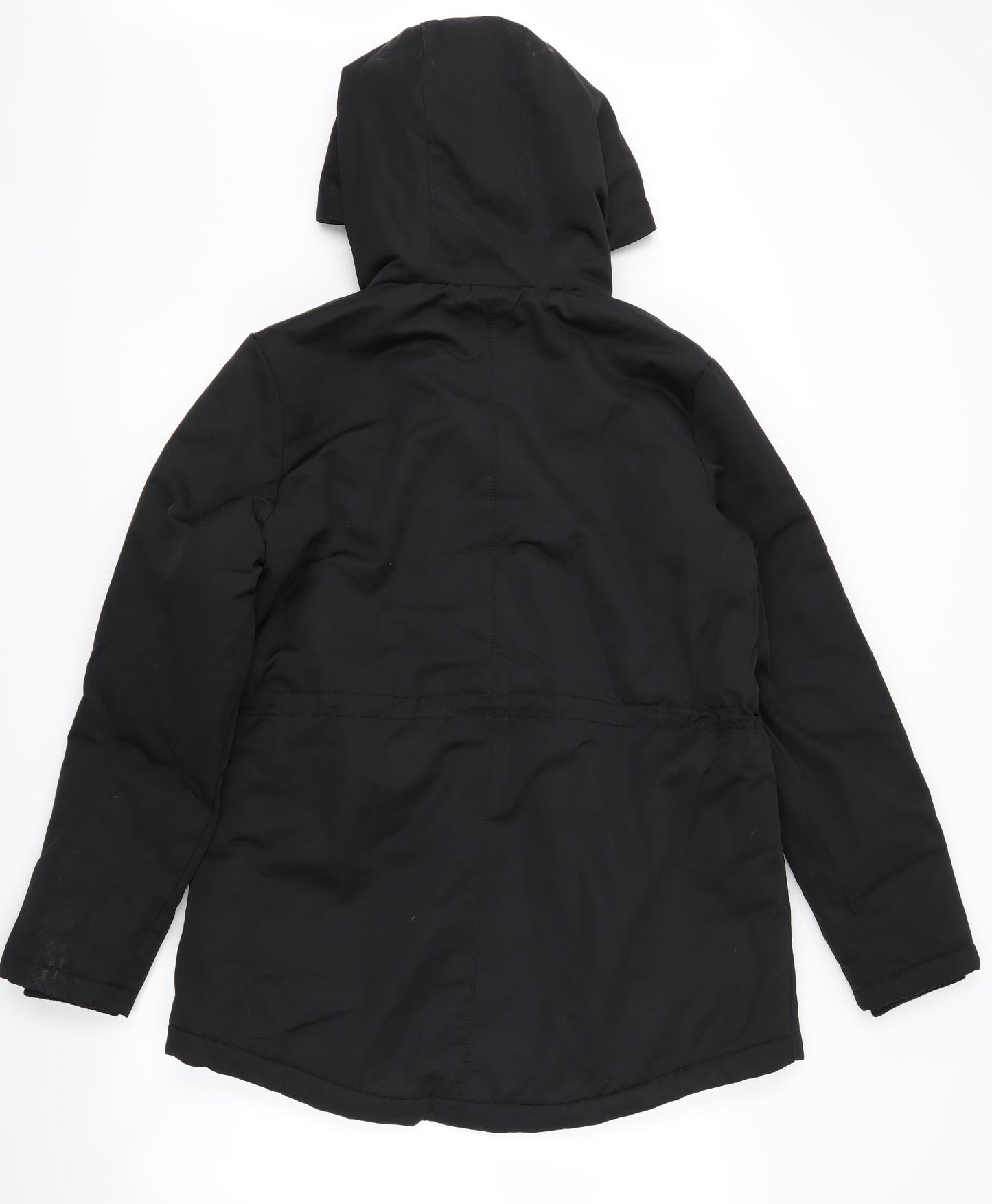 Papaya Womens Black   Rain Coat Coat Size 14
