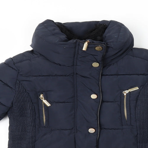 NEXT Girls Blue   Puffer Jacket Coat Size 6 Years