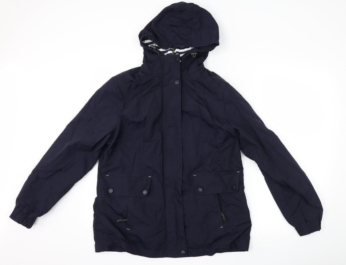 Per Una Womens Blue   Rain Coat Coat Size 12