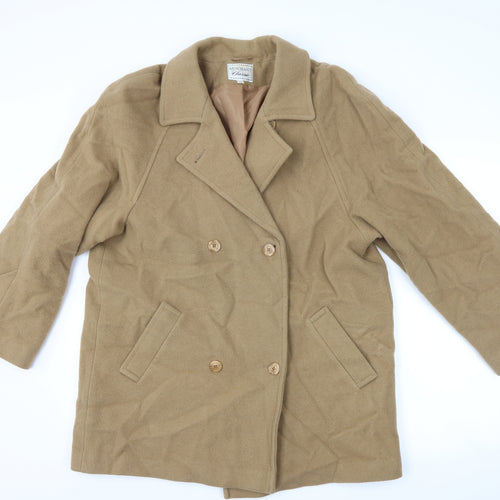 Merchant Classic Womens Brown   Overcoat Coat Size 16
