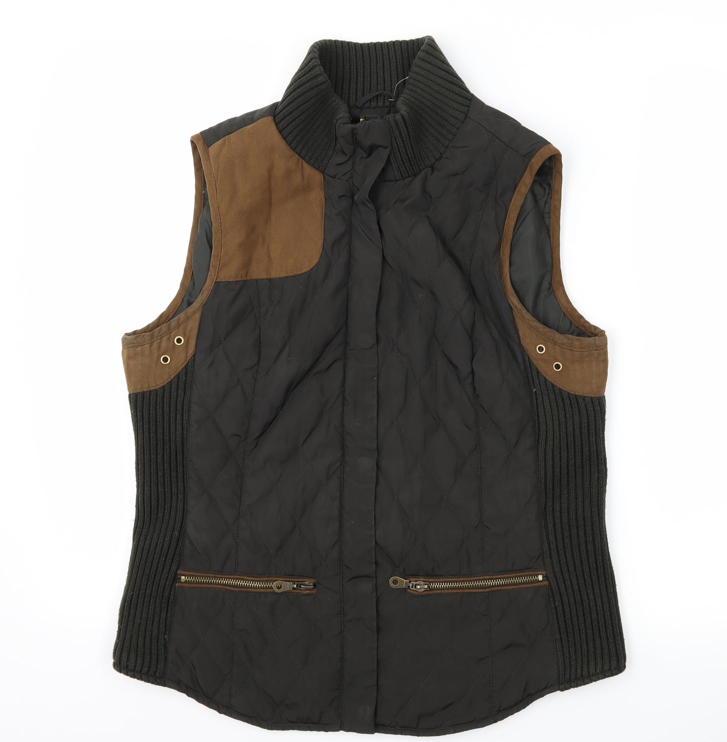 Zara Womens Black   Gilet Coat Size L