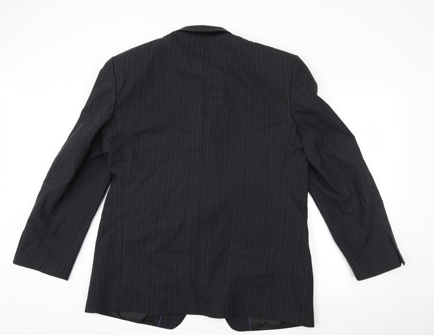 Taylor & Wright Mens Black Striped  Jacket Suit Jacket Size 44