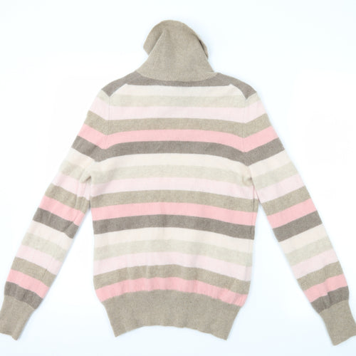 Marks and Spencer Womens Pink Striped  Pullover Jumper Size 12