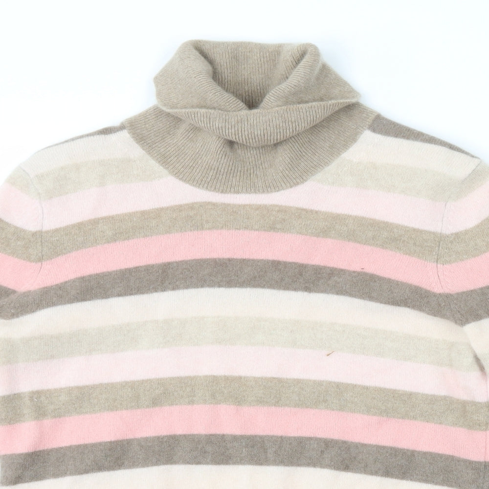 Marks and Spencer Womens Pink Striped  Pullover Jumper Size 12