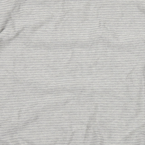 Marks and Spencer Mens Grey Striped  Henley Jumper Size XL
