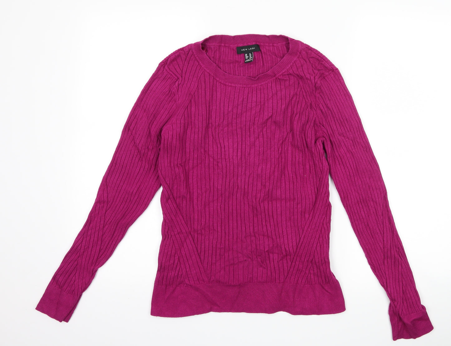 New Look Womens Purple  Knit Pullover Jumper Size 16