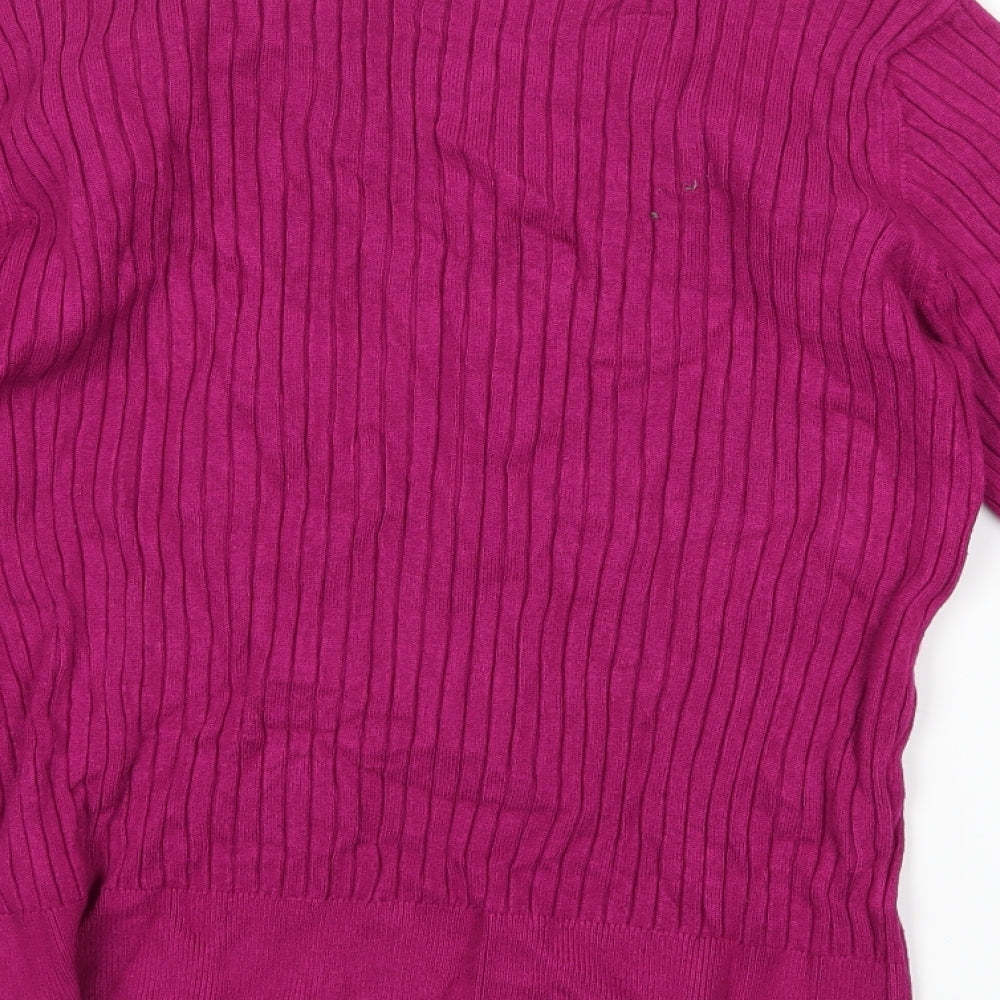 New Look Womens Purple  Knit Pullover Jumper Size 16