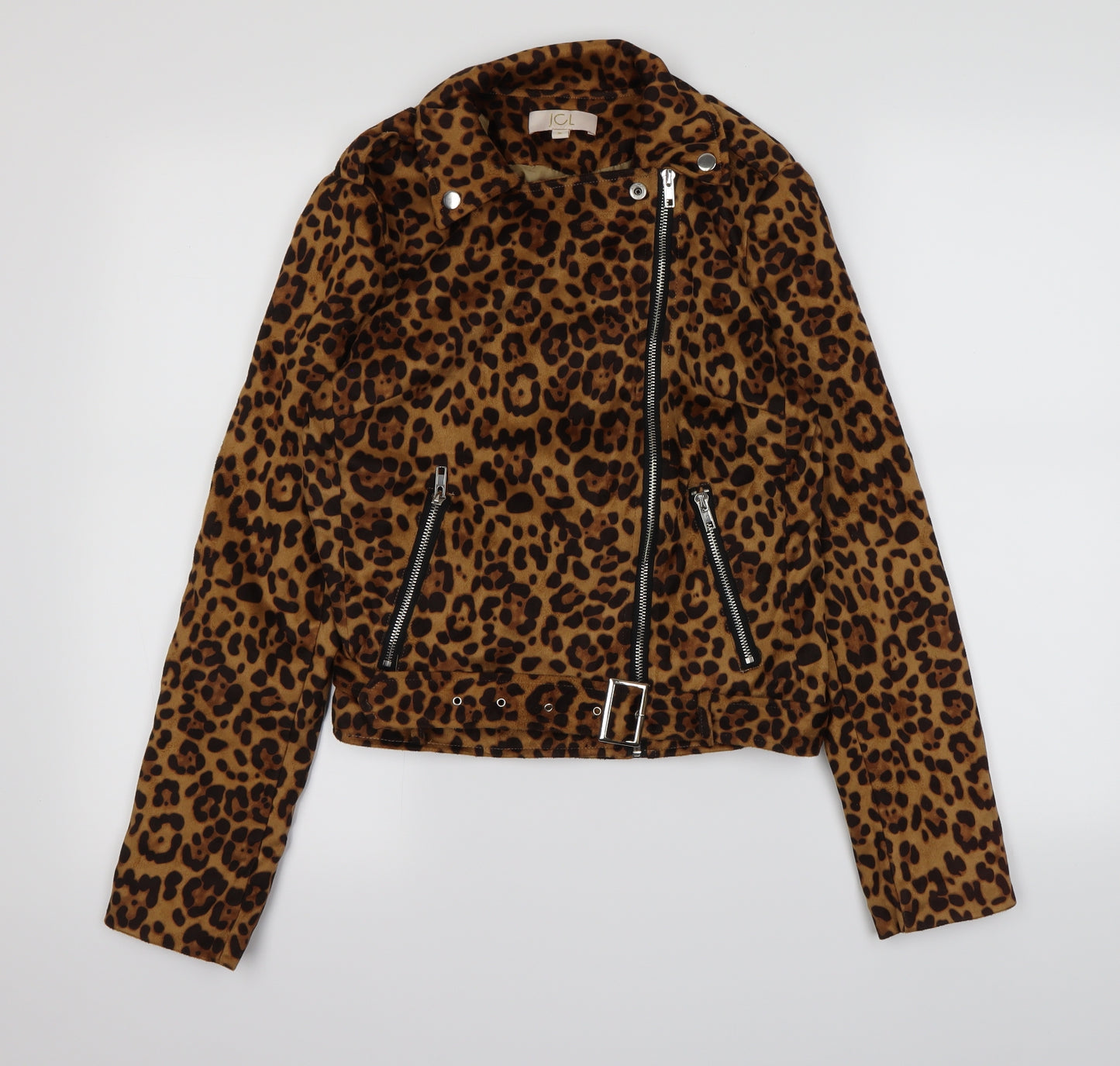 Preworn Womens Brown Animal Print  Jacket  Size M