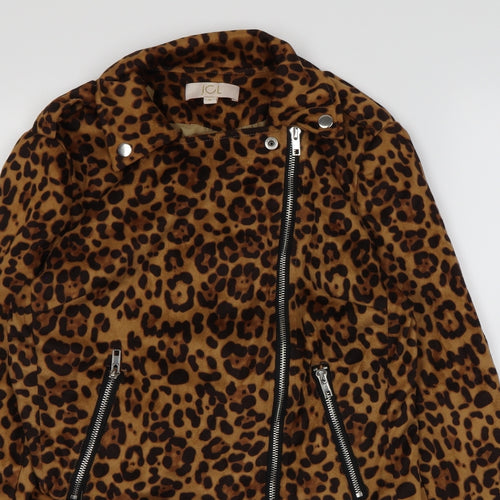 Preworn Womens Brown Animal Print  Jacket  Size M