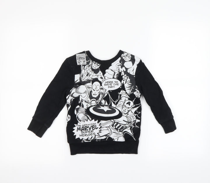 George Girls Black Pullover Jumper Size 2-3 Years