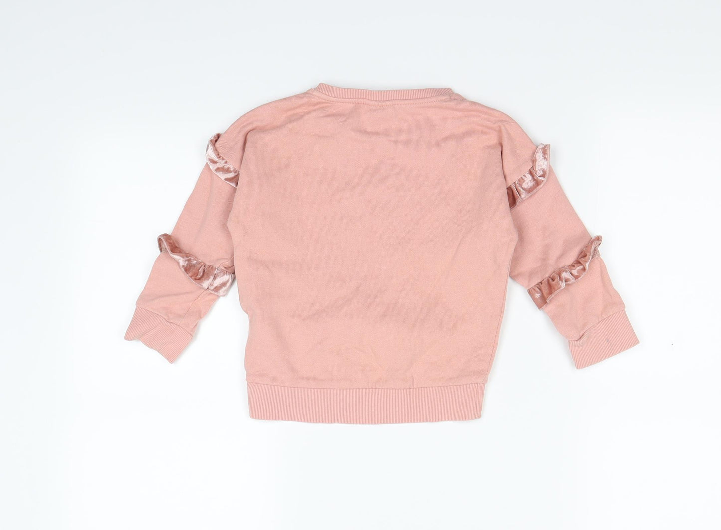 F&F Girls Pink Houndstooth  Pullover Jumper Size 3 Years