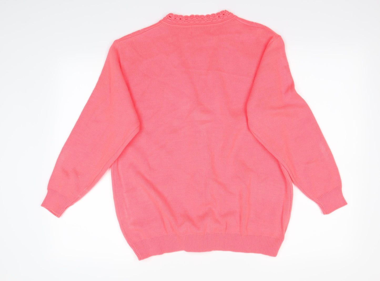 Perry Gold Womens Pink   Cardigan Jumper Size L