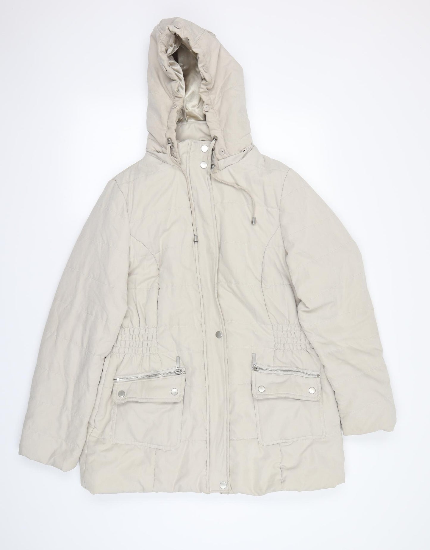 Roman Womens Beige   Rain Coat Coat Size 16