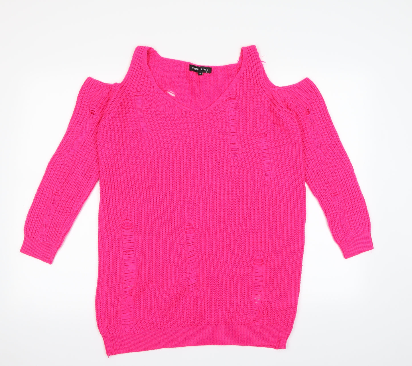 Cameo Rose Womens Pink   Pullover Jumper Size 12  - Ruched