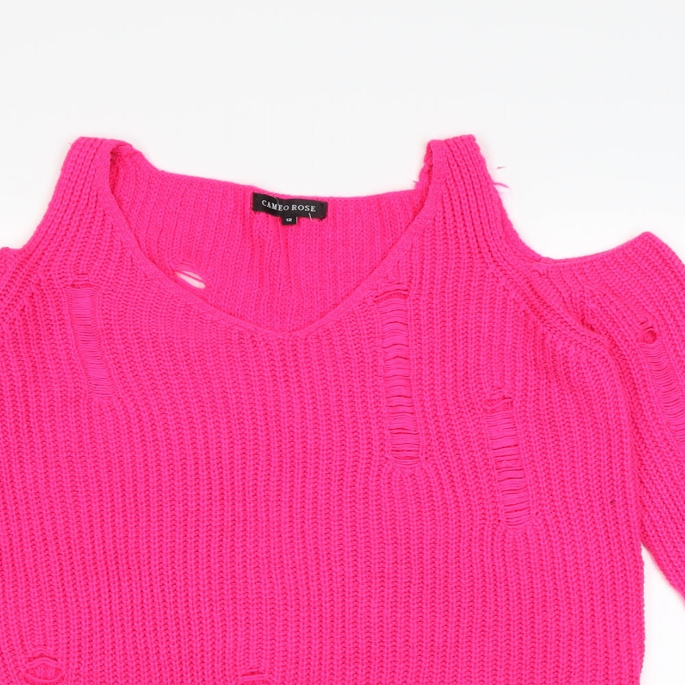Cameo Rose Womens Pink   Pullover Jumper Size 12  - Ruched