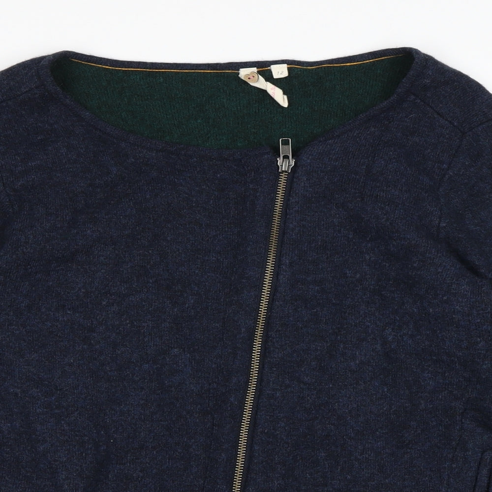 White Stuff Womens Blue   Full Zip Jumper Size 12