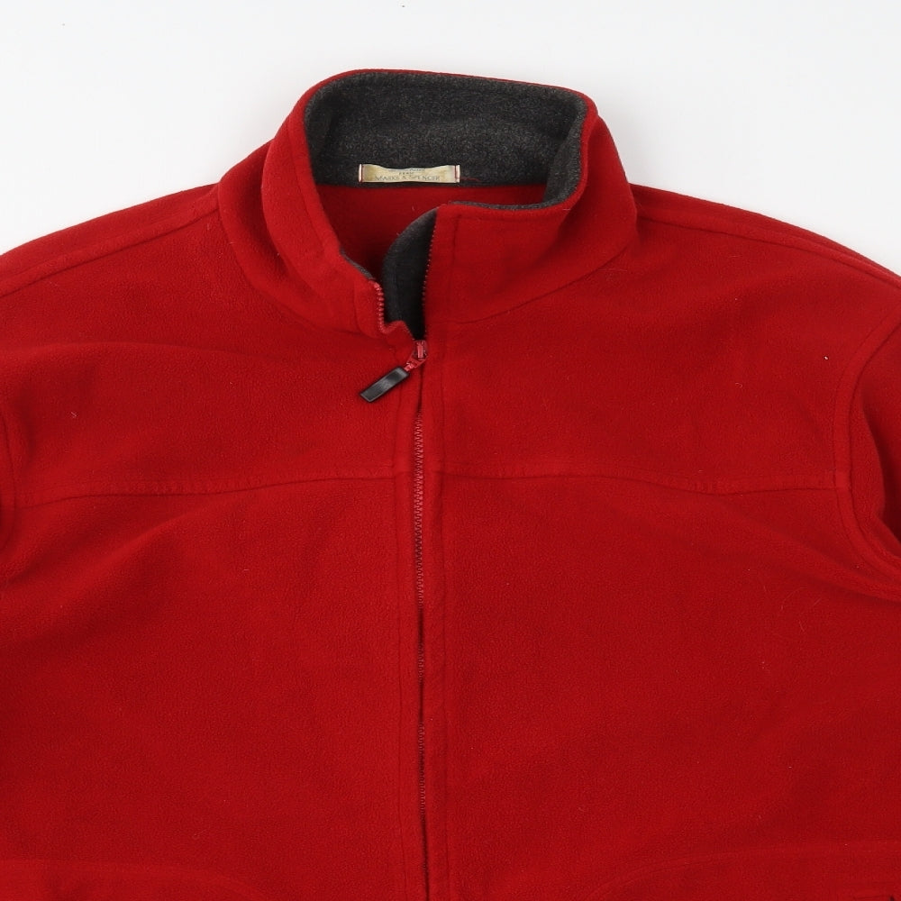 Marks and Spencer Womens Red  Fleece Jacket  Size 18