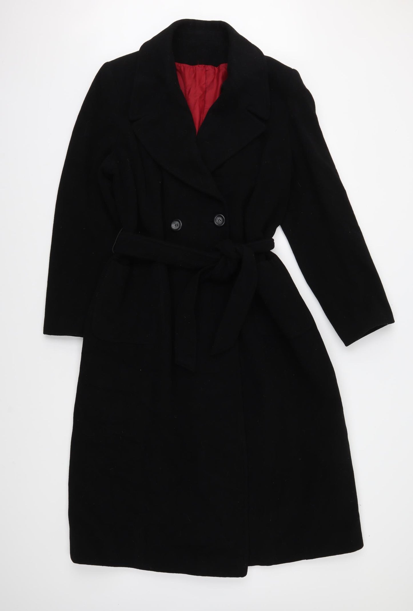 Dorothy Perkins Womens Black   Overcoat Coat Size 14