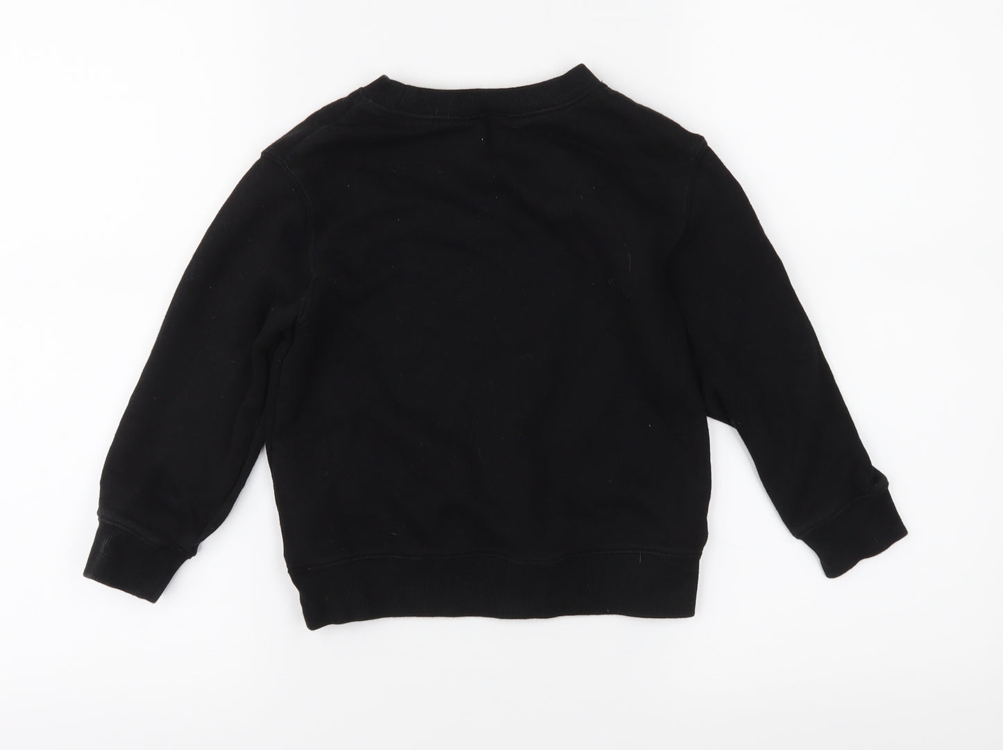 H&M Boys Black  Jersey Pullover Sweatshirt Size 5-6 Years