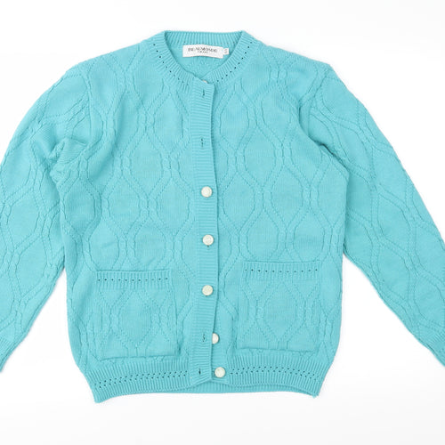 Beaumonde Womens Green  Knit Cardigan Jumper Size 14