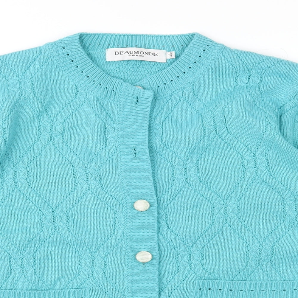 Beaumonde Womens Green  Knit Cardigan Jumper Size 14