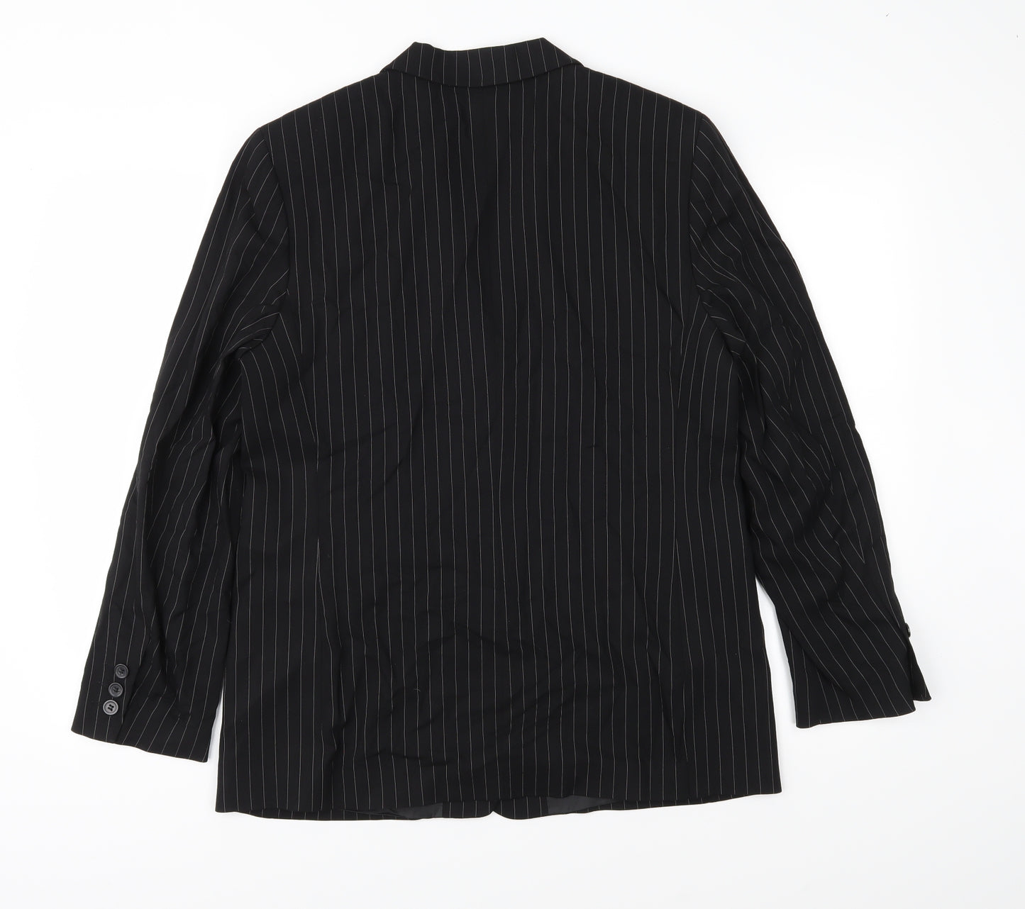 Marks and Spencer Womens Black Striped  Jacket Suit Jacket Size 14