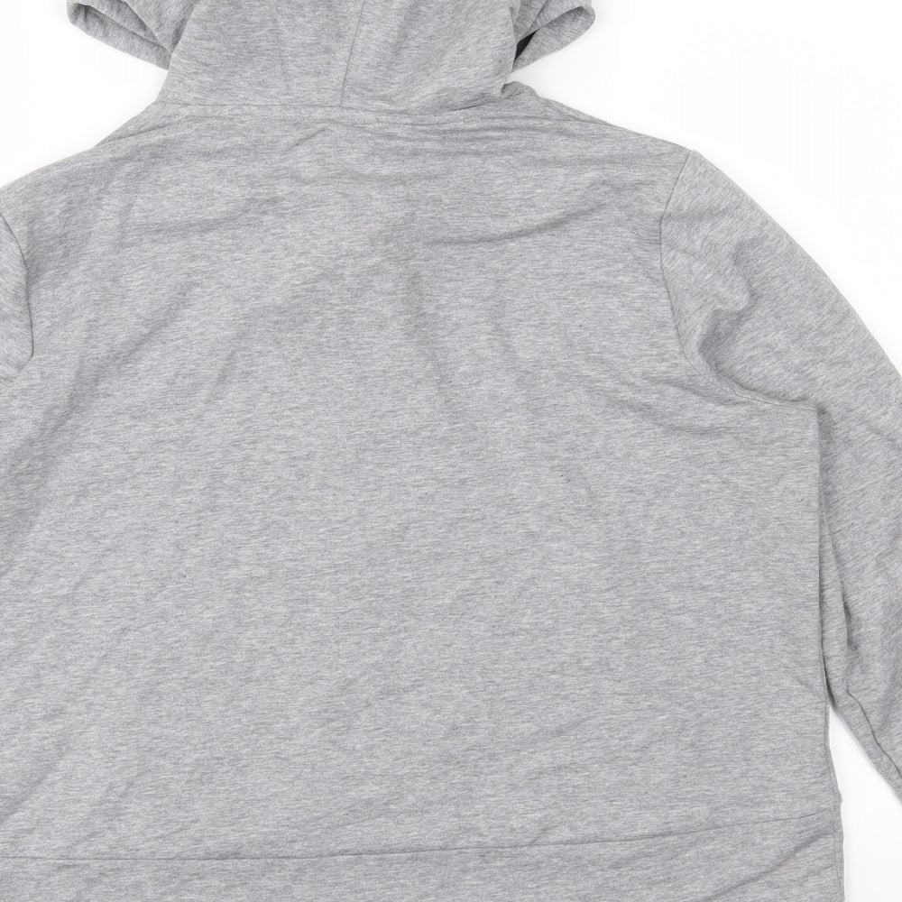 Marks and Spencer Womens Grey  Jersey Full Zip Hoodie Size 14