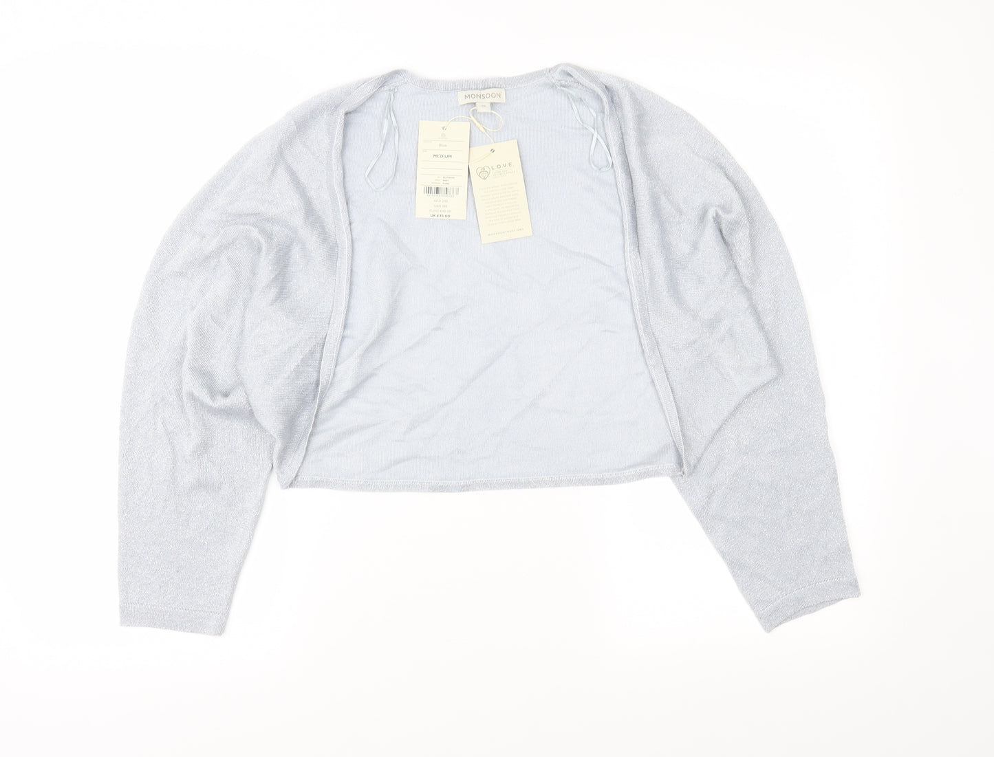 Monsoon Womens Blue  Knit Shrug Jumper Size M
