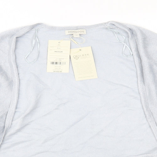 Monsoon Womens Blue  Knit Shrug Jumper Size M
