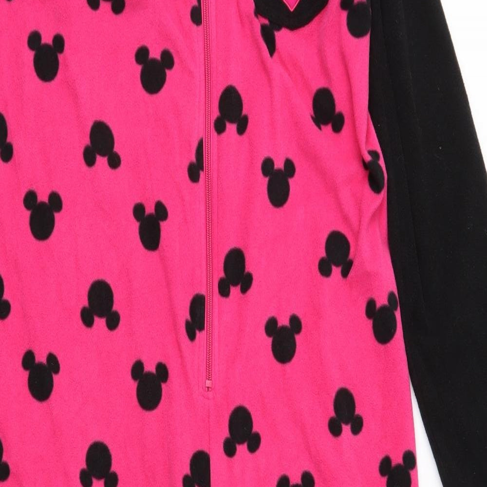 George Womens Pink Animal Print Fleece  One Piece Size M  - Mickey Mouse