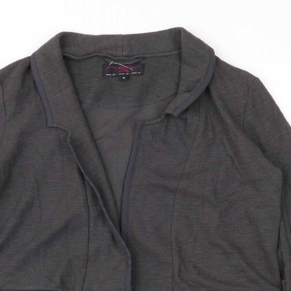 New Look Womens Grey  Jersey Jacket  Size 10
