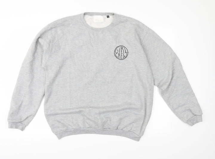 Sparks & Daughters Womens Grey Jersey Pullover Sweatshirt Size XL