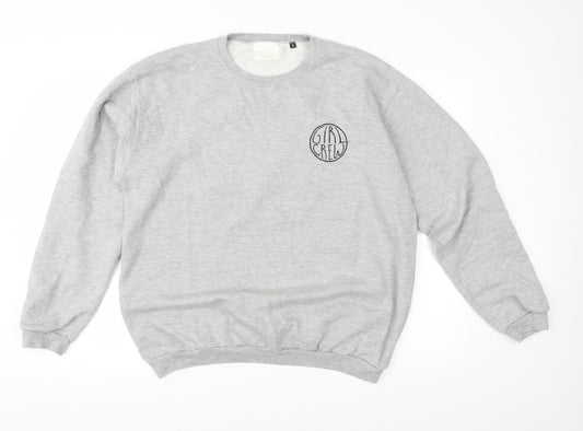 Sparks & Daughters Womens Grey  Jersey Pullover Sweatshirt Size XL