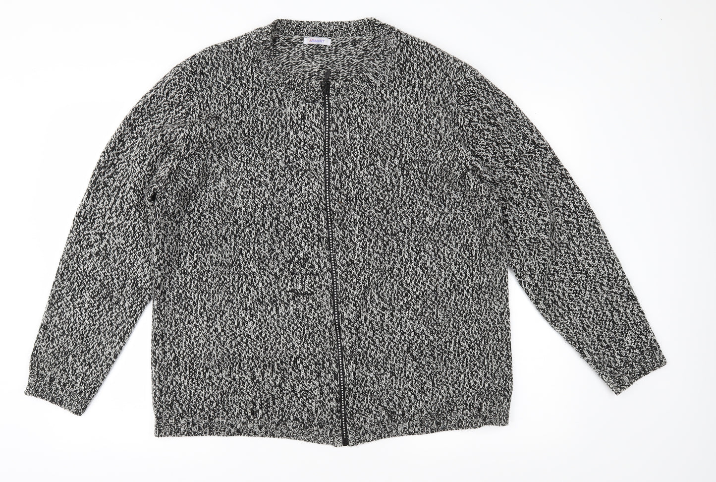 Damart Womens Black  Knit Cardigan Jumper Size 18