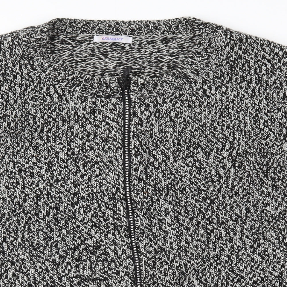 Damart Womens Black  Knit Cardigan Jumper Size 18