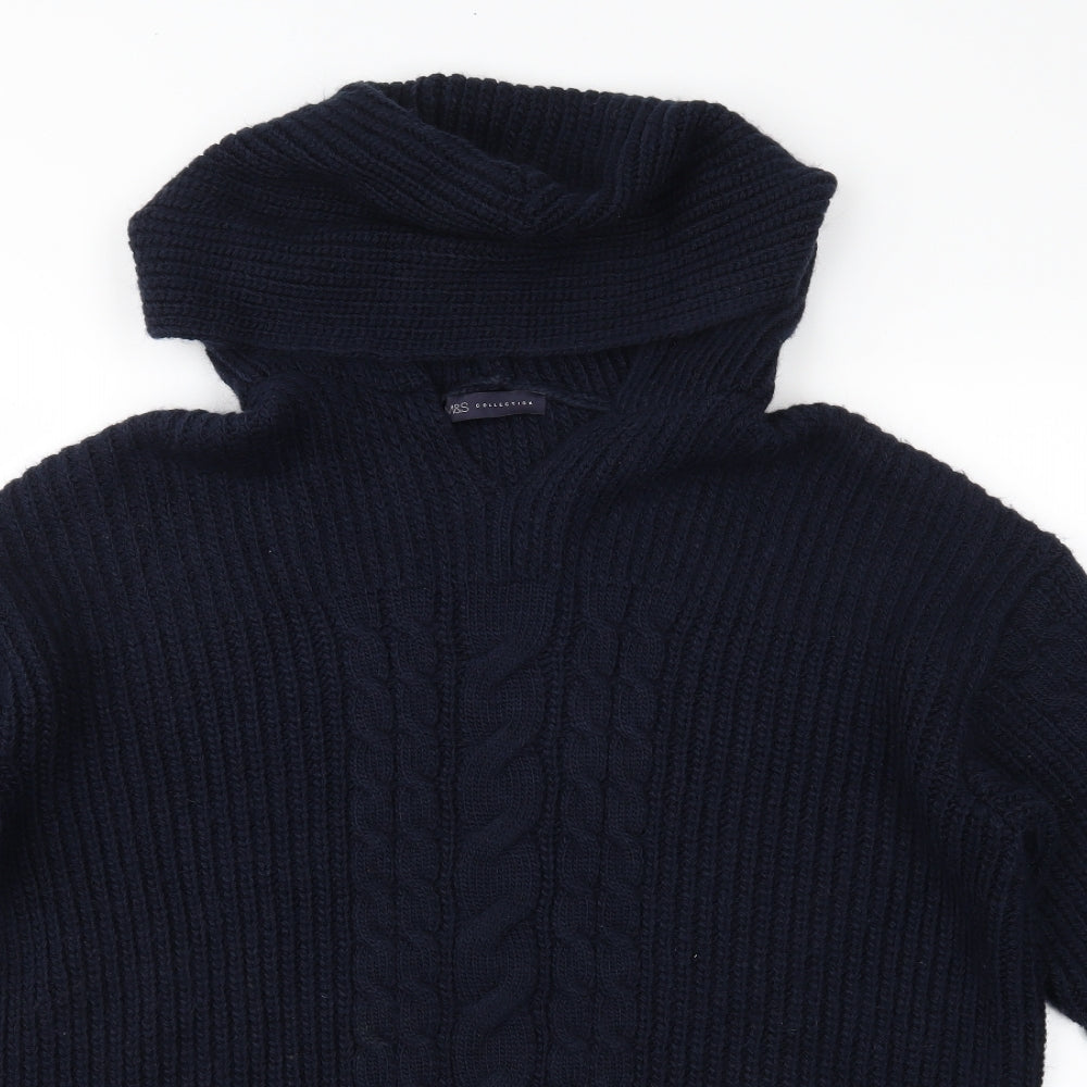Marks and Spencer Mens Blue  Knit Pullover Jumper Size M