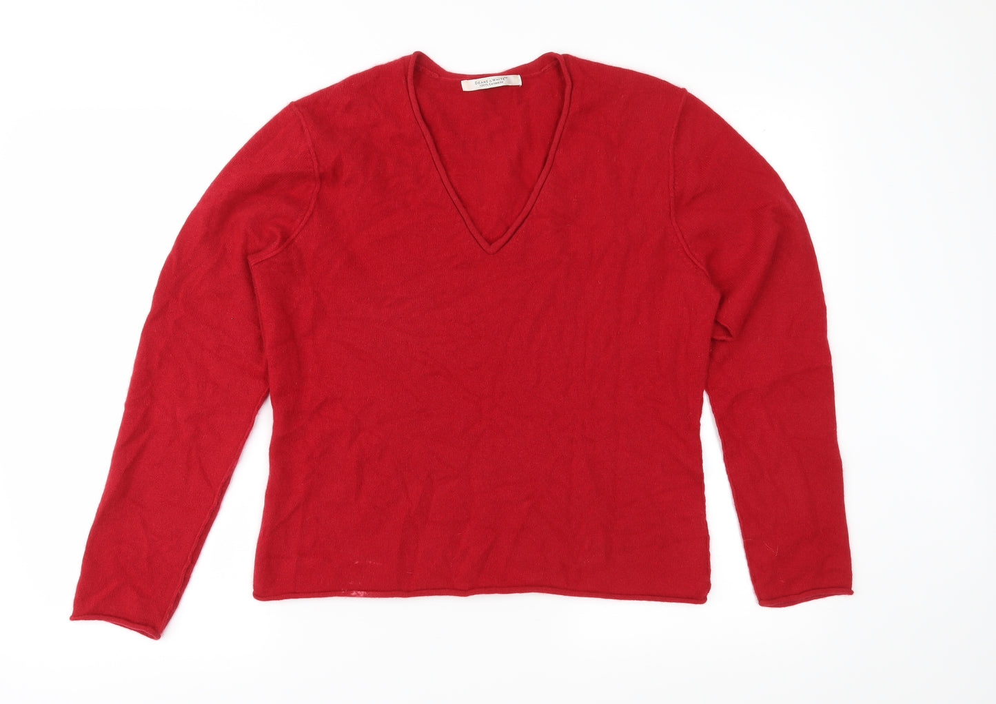 Deane & White Womens Red  Knit Pullover Jumper Size M