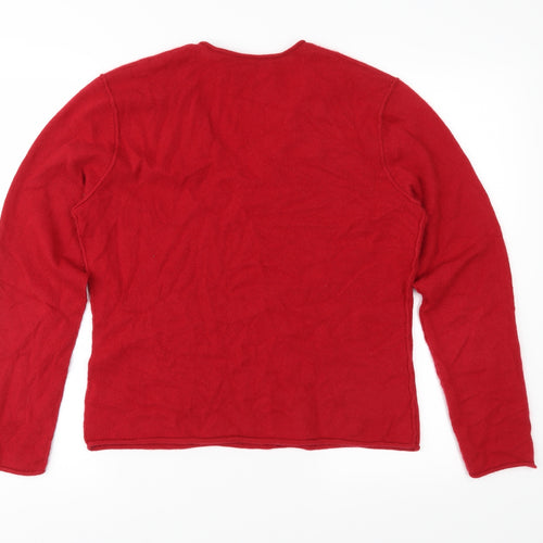 Deane & White Womens Red  Knit Pullover Jumper Size M