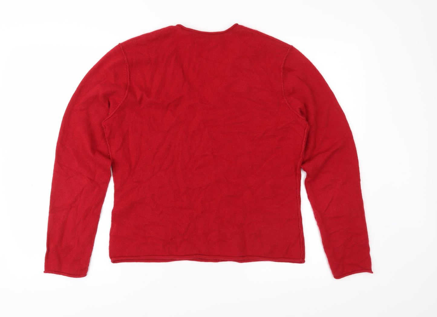 Deane & White Womens Red  Knit Pullover Jumper Size M