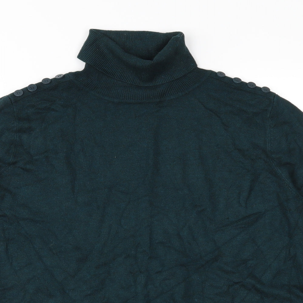 Wallis Womens Green  Knit Pullover Jumper Size 14