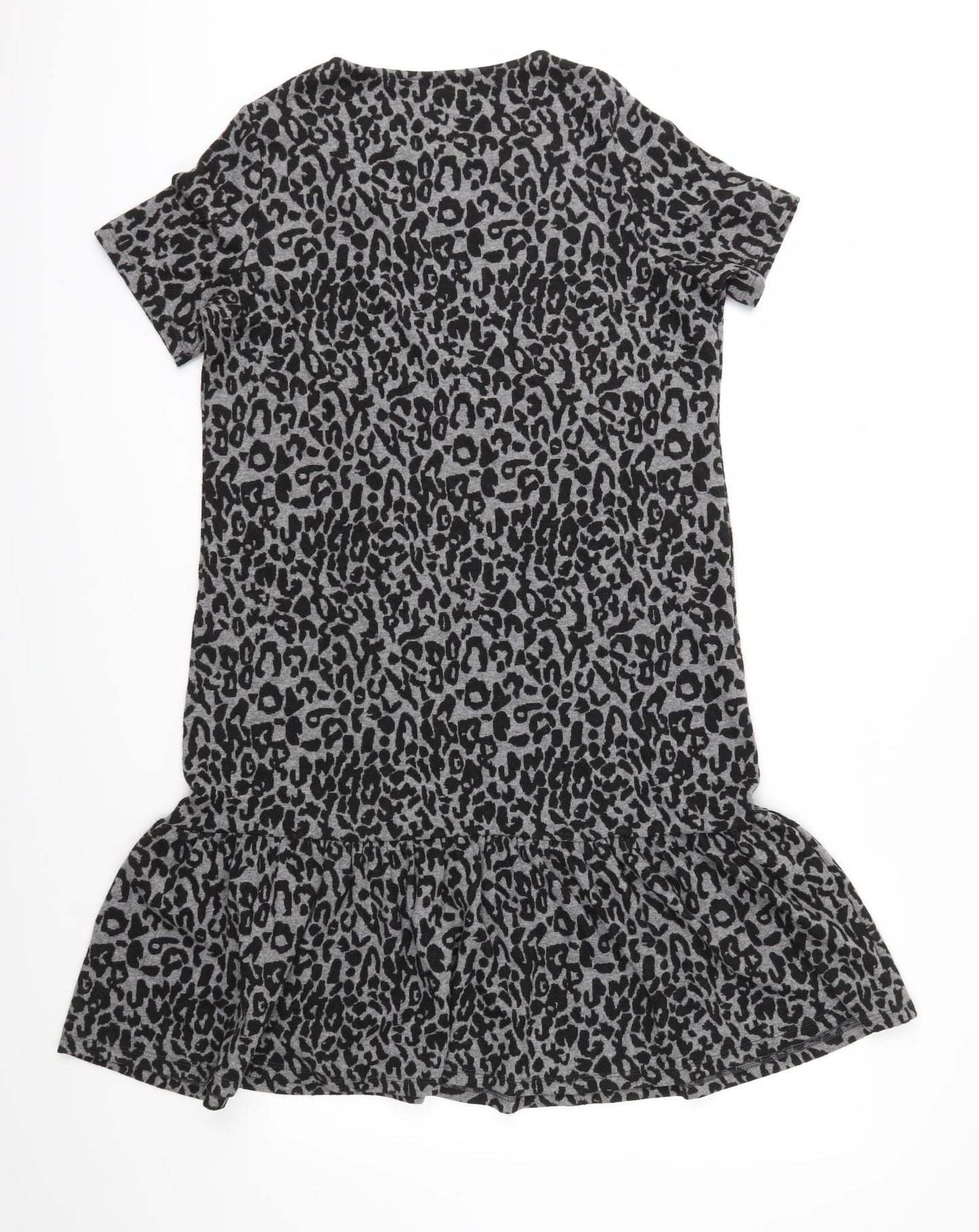 TU Womens Grey Animal Print Jersey Shift  Size 12