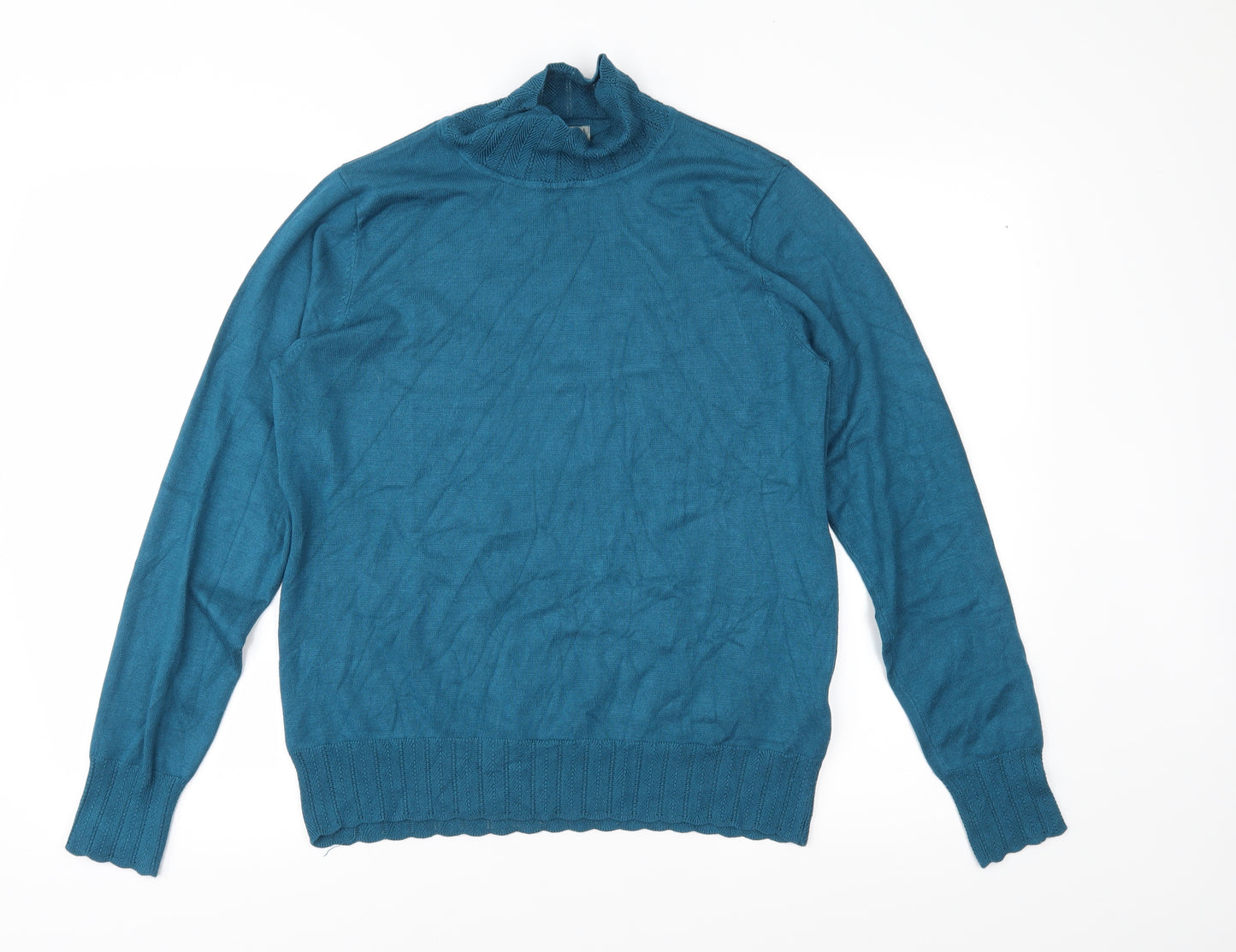 Joseph A Womens Blue  Knit Pullover Jumper Size M