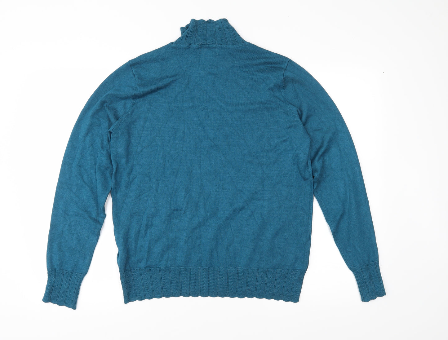 Joseph A Womens Blue  Knit Pullover Jumper Size M