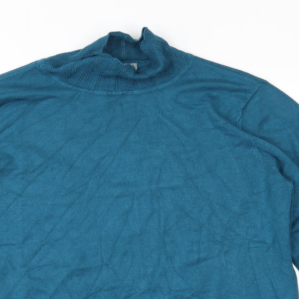 Joseph A Womens Blue  Knit Pullover Jumper Size M