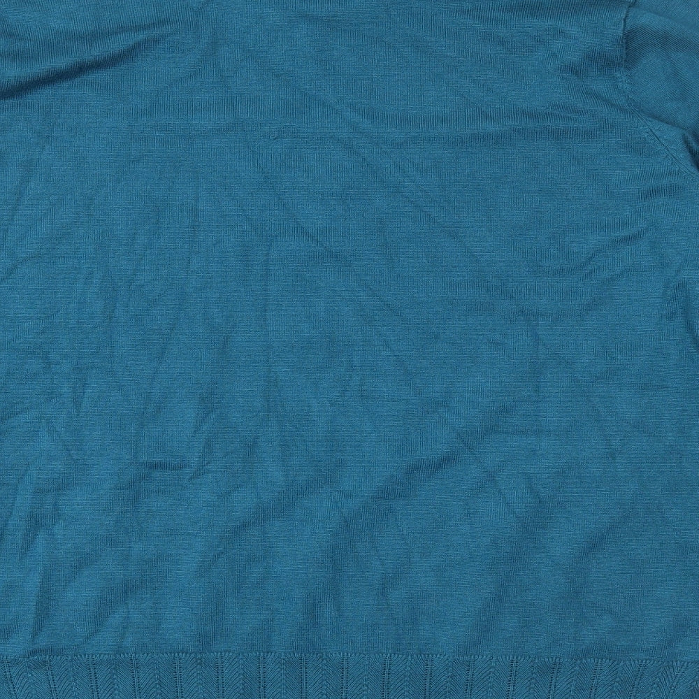 Joseph A Womens Blue  Knit Pullover Jumper Size M