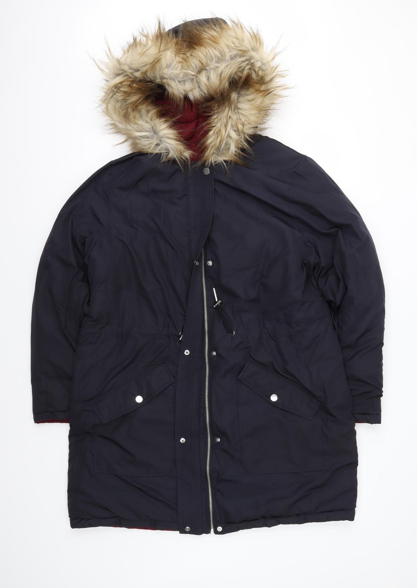 George Womens Blue   Parka Coat Size 16