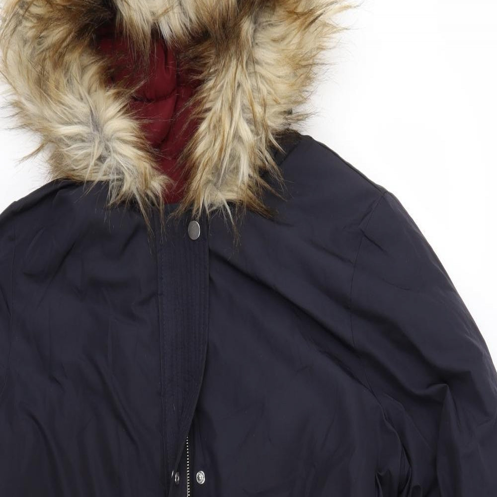 George Womens Blue   Parka Coat Size 16