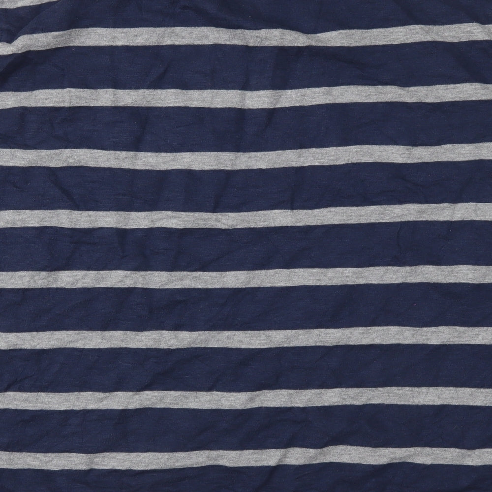 Old Navy Mens Blue Striped Jersey Pullover Sweatshirt Size XL
