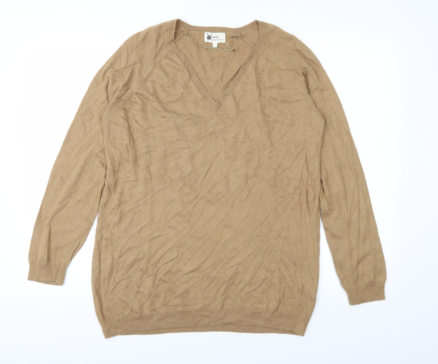 NEXT Womens Brown  Knit Pullover Jumper Size 14