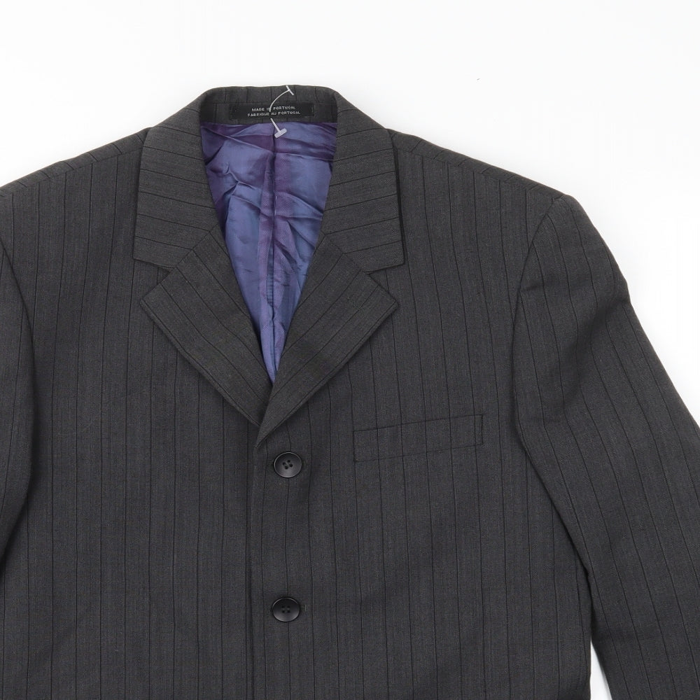 Ragazzi Boys Grey Striped  Jacket  Size 14 Years  - Suit Jacket